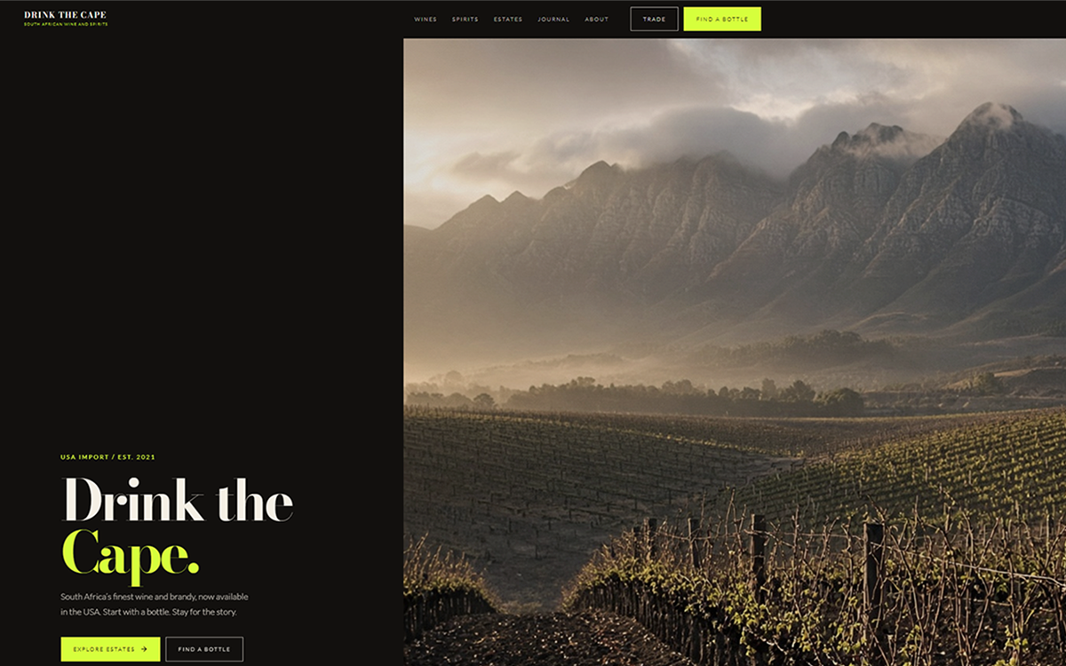 Drink the Cape homepage